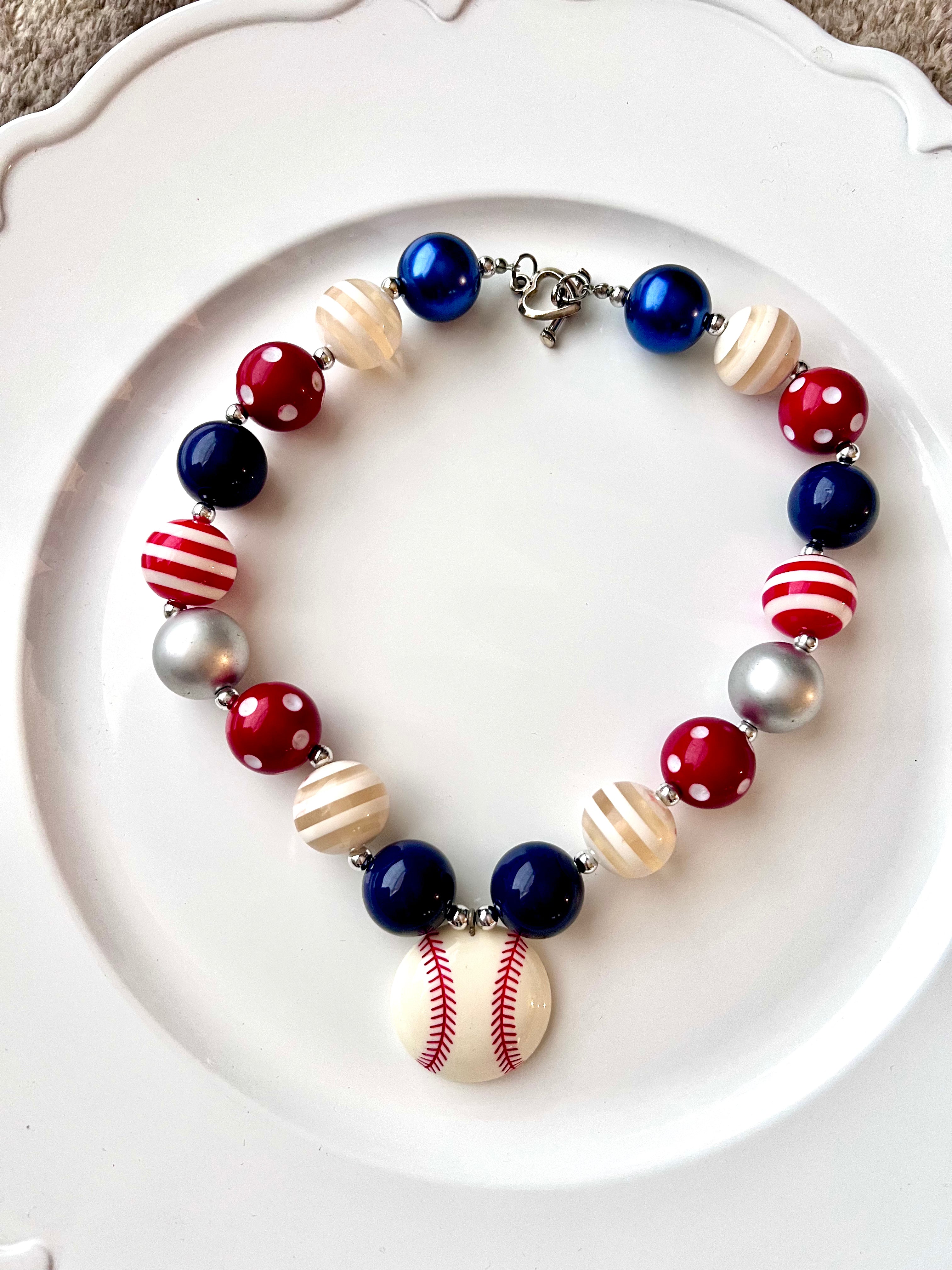 BASEBALL  Bubble Gum Necklace