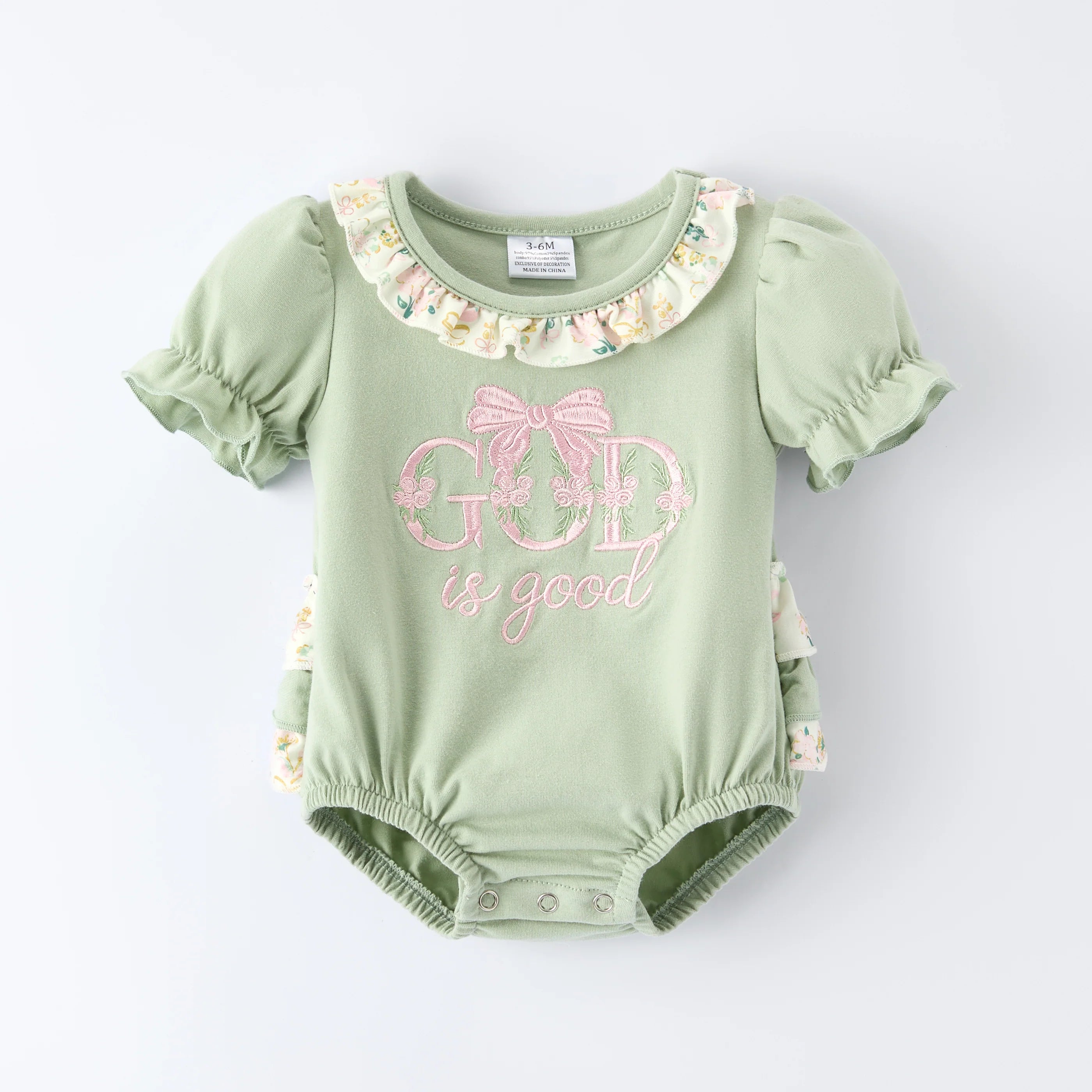 PRE-ORDER*GOD IS GOOD GIRLS ROMPER (ETA LATE FEB)