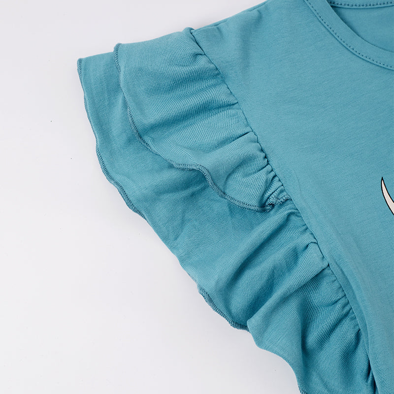 Girls Suede Fringe Shorts set